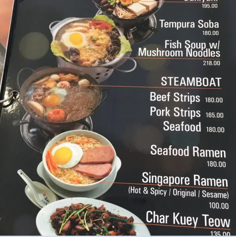 Bugis Menu Philippines