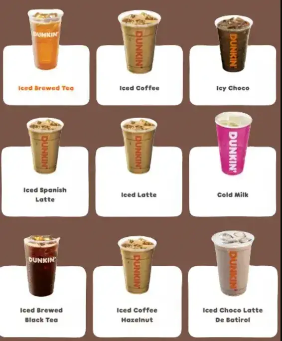 Dunkin Donuts Menu