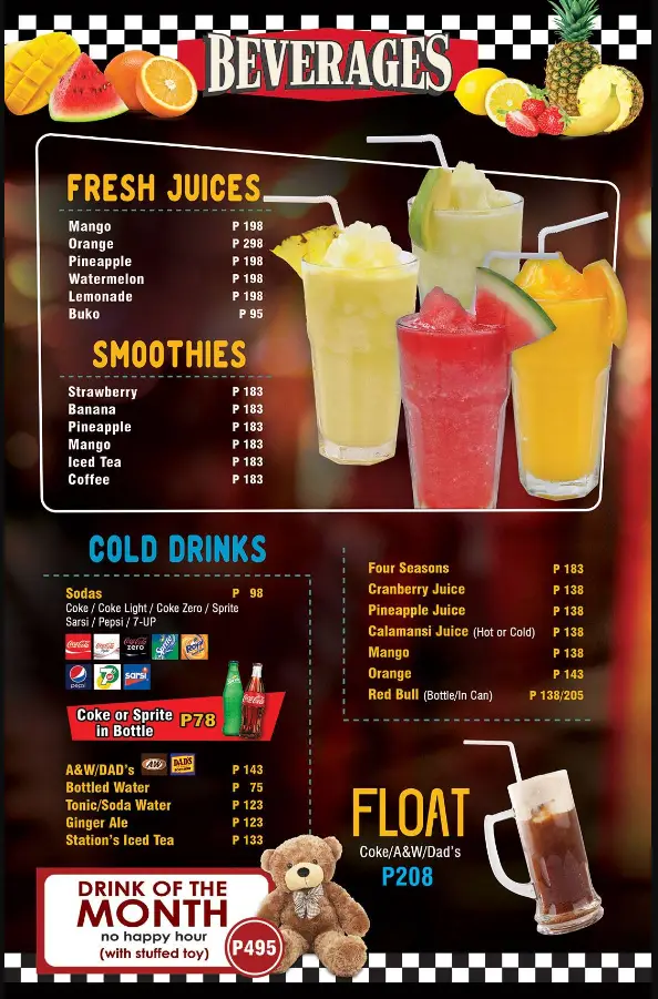 Filling Station Menu Philippines