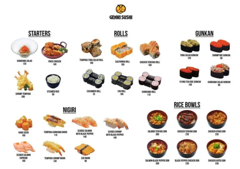 Genki Sushi Menu