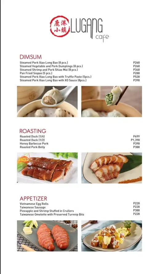 Lugang Cafe Menu Philippines