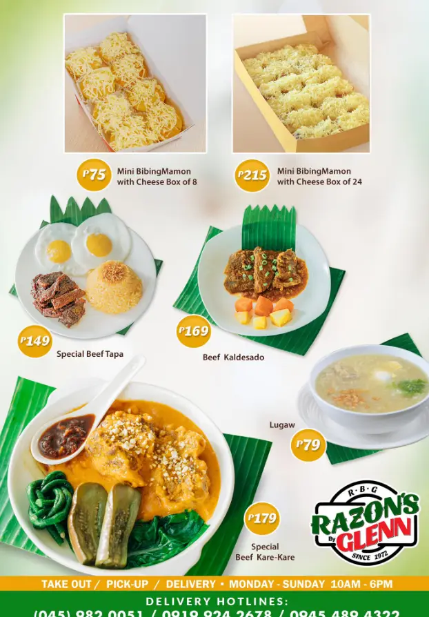 Razon’s Menu Philippines