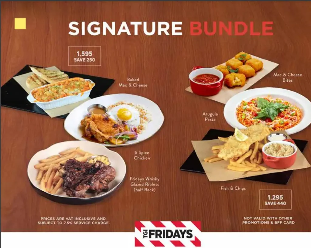 TGI Fridays Menu Philippines