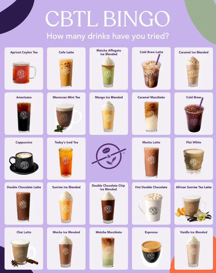 The Coffee Bean & Tea Leaf Menu