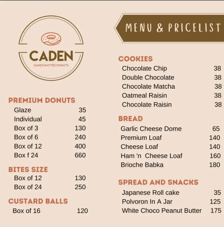 Caden Menu