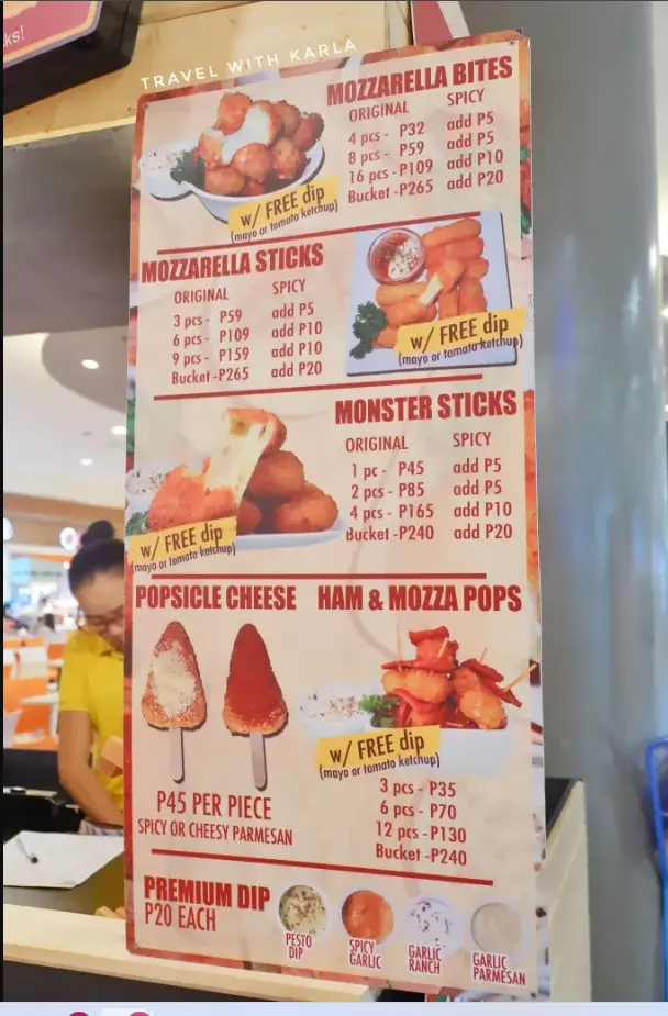 Chizmozza Philippines Menu