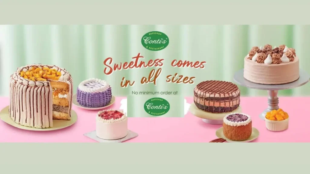 Famous Cakes and Desserts Contis Menu Price